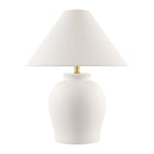Modern European furniture - Ceramic White Linen Table Lamp - www.oroa.com
