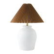 Modern European furniture - Brown Pleated Linen Table Lamp - www.oroa.com