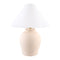 Modern European furniture - Ceramic White Linen Table Lamp - www.oroa.com
