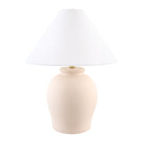 Modern European furniture - Ceramic White Linen Table Lamp - www.oroa.com