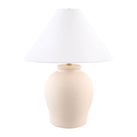 Modern European furniture - Ceramic White Linen Table Lamp - www.oroa.com