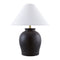 Modern European furniture - Ceramic White Linen Table Lamp - www.oroa.com