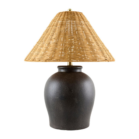 Modern European furniture - Rattan Empire Shade Table Lamp - www.oroa.com