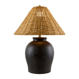 Modern European furniture - Rattan Empire Shade Table Lamp - www.oroa.com