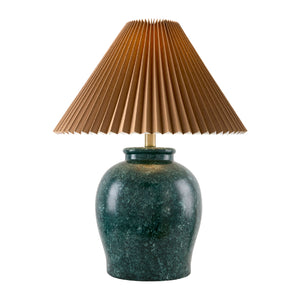   Brown Pleated Linen Table Lamp | Oroa.com