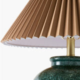 Modern European furniture - Brown Pleated Linen Table Lamp - www.oroa.com