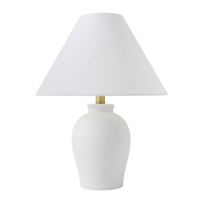 Modern European furniture - White Linen Empire Table Lamp - www.oroa.com