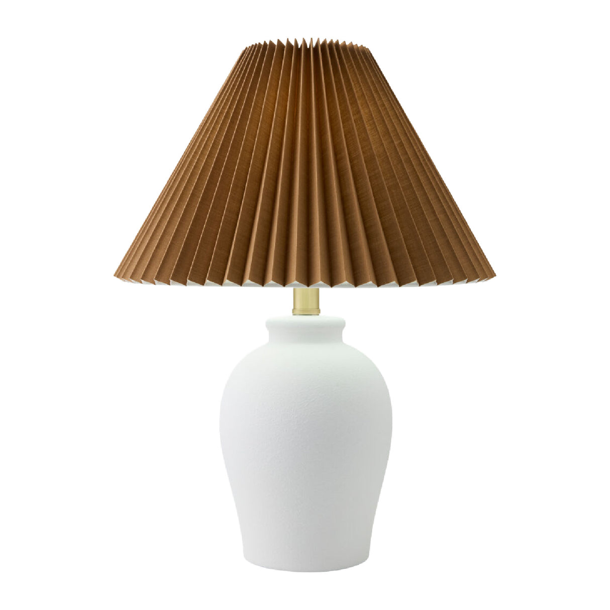   Brown Linen Pleated Table Lamp | Oroa.com