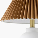 Modern European furniture - Brown Linen Pleated Table Lamp - www.oroa.com