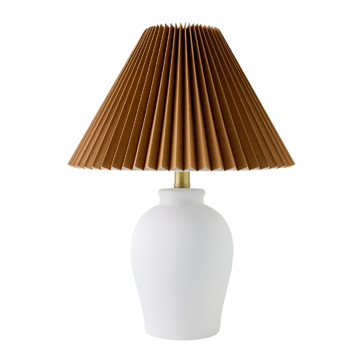   Brown Linen Pleated Table Lamp | Oroa.com