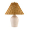 Modern European furniture - Brown Rattan Ceramic Table Lamp - www.oroa.com