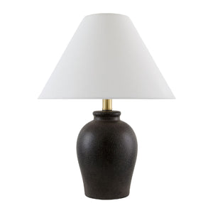   White Linen Empire Table Lamp | Oroa.com