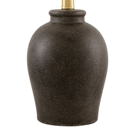 Modern European furniture - Brown Rattan Ceramic Table Lamp - www.oroa.com