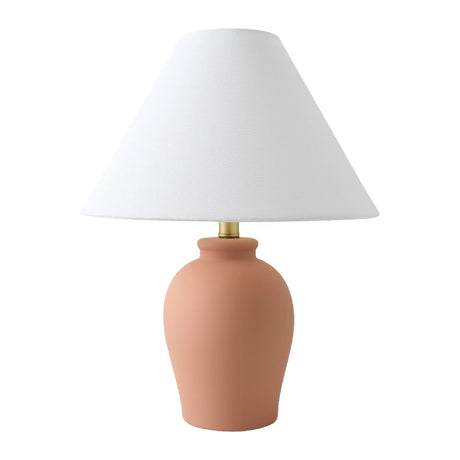 Modern European furniture - White Linen Empire Table Lamp - www.oroa.com