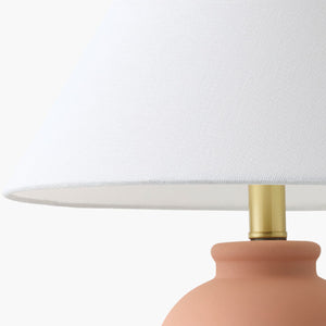   White Linen Empire Table Lamp | Oroa.com