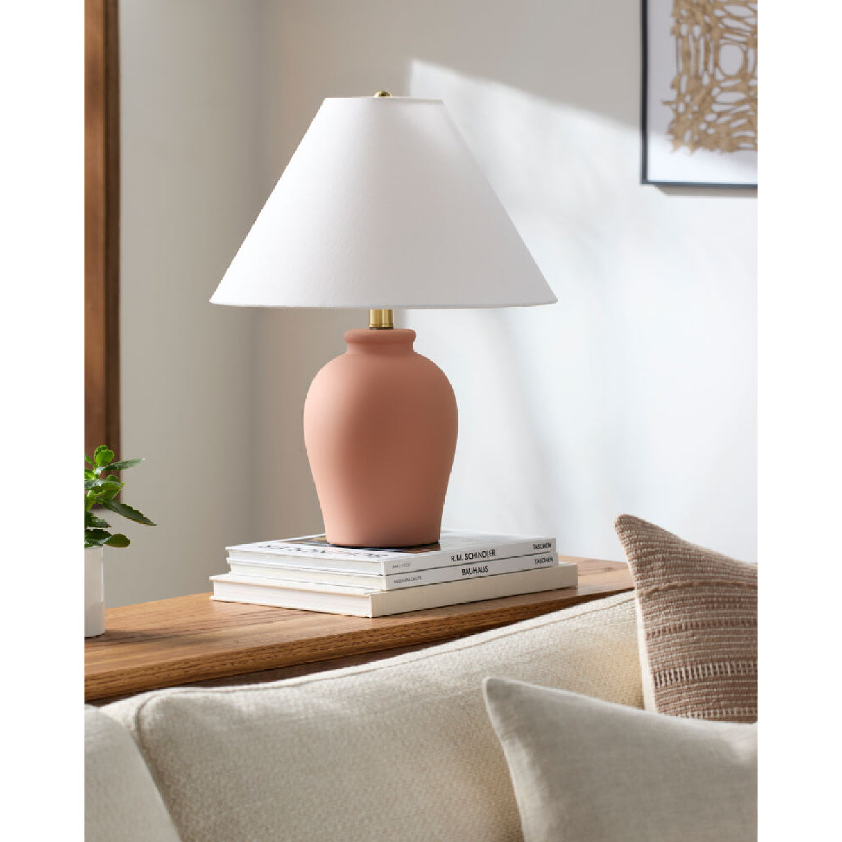   White Linen Empire Table Lamp | Oroa.com