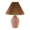 Modern European furniture - Brown Linen Pleated Table Lamp - www.oroa.com