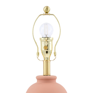   Brown Linen Pleated Table Lamp | Oroa.com