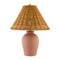Modern European furniture - Brown Rattan Ceramic Table Lamp - www.oroa.com