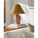 Modern European furniture - Brown Rattan Ceramic Table Lamp - www.oroa.com