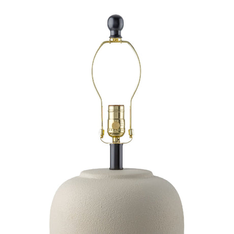 Modern European furniture - Ceramic Beige Linen Table Lamp - www.oroa.com