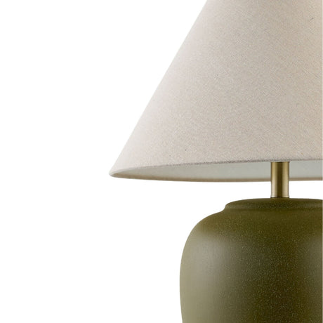 Modern European furniture - Ceramic Beige Linen Table Lamp - www.oroa.com
