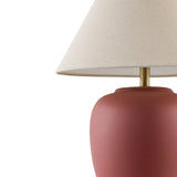 Modern European furniture - Ceramic Beige Linen Table Lamp - www.oroa.com