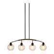 Modern European furniture - 4-Light Clear Glass Linear Chandelier - www.oroa.com