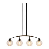 Modern European furniture - 4-Light Clear Glass Linear Chandelier - www.oroa.com