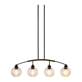 Modern European furniture - 4-Light Clear Glass Linear Chandelier - www.oroa.com