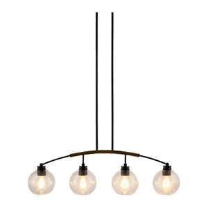   Modern European furniture - 4-Light Clear Glass Linear Chandelier - www.oroa.com | Oroa.com