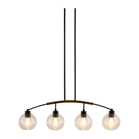   Modern European furniture - 4-Light Clear Glass Linear Chandelier - www.oroa.com | Oroa.com