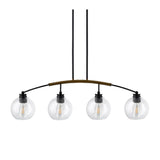 Modern European furniture - 4-Light Clear Glass Linear Chandelier - www.oroa.com