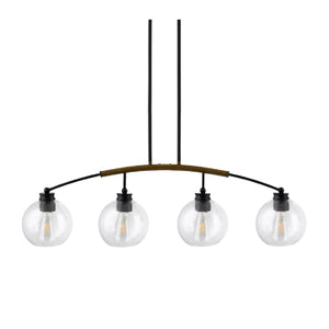   Modern European furniture - 4-Light Clear Glass Linear Chandelier - www.oroa.com | Oroa.com