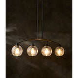 Modern European furniture - 4-Light Clear Glass Linear Chandelier - www.oroa.com