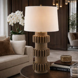 Modern European furniture - Modern Carved Accent Table Lamp - www.oroa.com