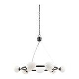 Modern European furniture - 9-Light White Glass Chandelier - www.oroa.com