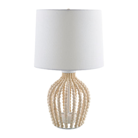 Modern European furniture - Wooden Beads Accent Table Lamp - www.oroa.com