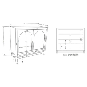   Modern furniture - Mango Wood 2-Door Cabinet - www.oroa.com | Oroa.com