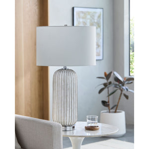  Modern European furniture - White Shell Accent Table Lamp - www.oroa.com | Oroa.com