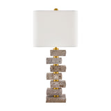 Modern European furniture - Organic Marble Stacked Table Lamp - www.oroa.com