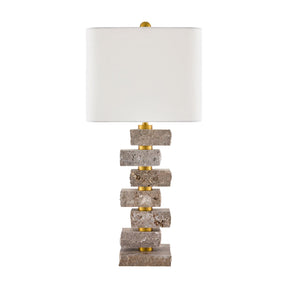 Modern European furniture - Organic Marble Stacked Table Lamp - www.oroa.com