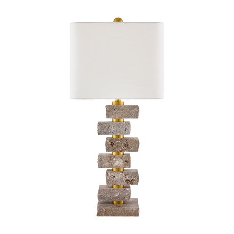 Modern European furniture - Organic Marble Stacked Table Lamp - www.oroa.com