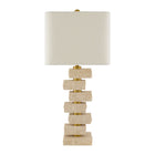 Modern European furniture - Organic Marble Stacked Table Lamp - www.oroa.com