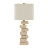 Modern European furniture - Organic Marble Stacked Table Lamp - www.oroa.com
