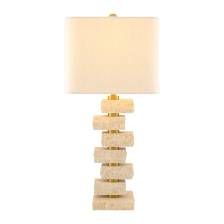 Modern European furniture - Organic Marble Stacked Table Lamp - www.oroa.com