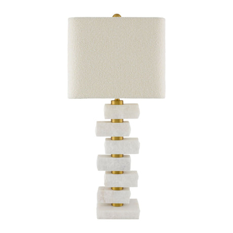 Modern European furniture - Organic Marble Stacked Table Lamp - www.oroa.com