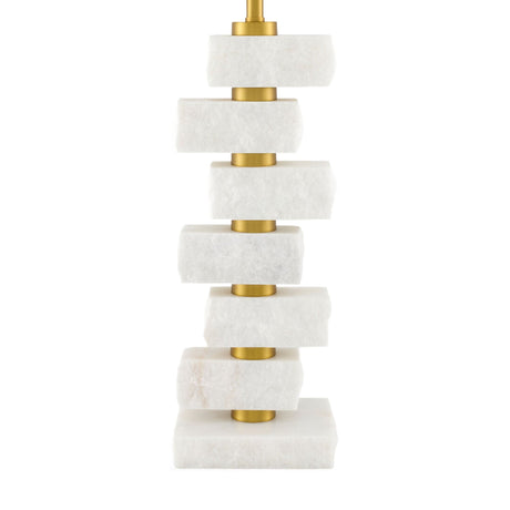 Modern European furniture - Organic Marble Stacked Table Lamp - www.oroa.com