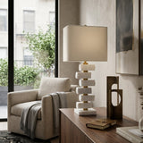 Modern European furniture - Organic Marble Stacked Table Lamp - www.oroa.com