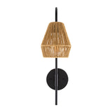 Modern European furniture - Curved Metal Rattan Wall Lamp - www.oroa.com